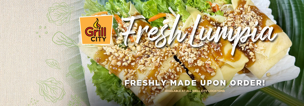 Grill City Fresh Lumpia - Freshly made upon order. Available at all Grill City locations