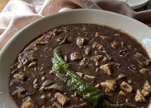 Vegan Dinuguan with Activated Charcoal